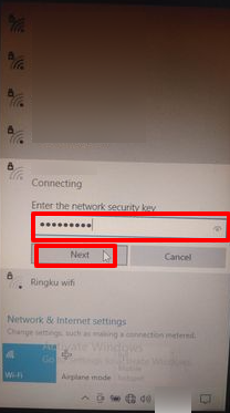 enter password